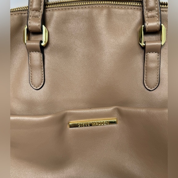 Steve Madden Taupe Faux Leather Tote Bag - Picture 2 of 9